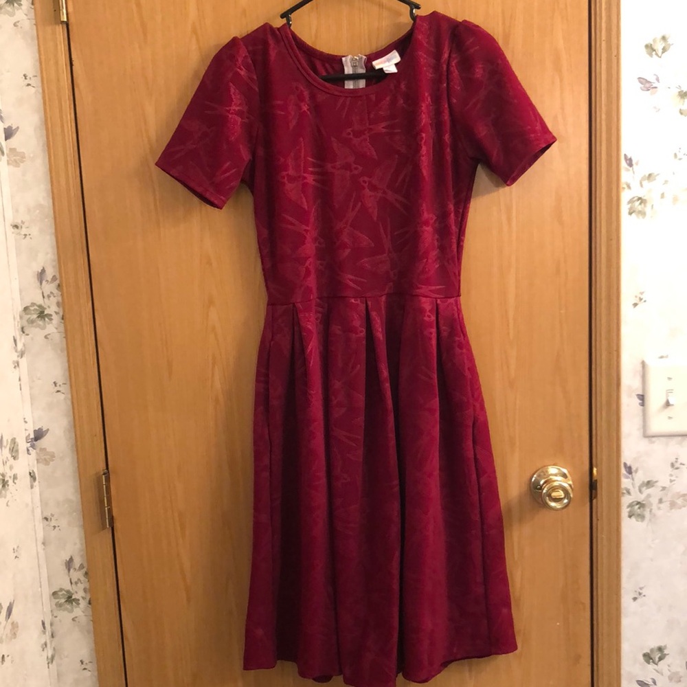 LuLaRoe burgandy dress